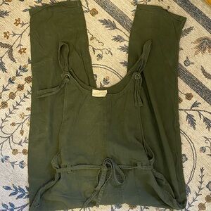 Universal Thread dupe (free people) linen blend knot tie overall jumpsuit